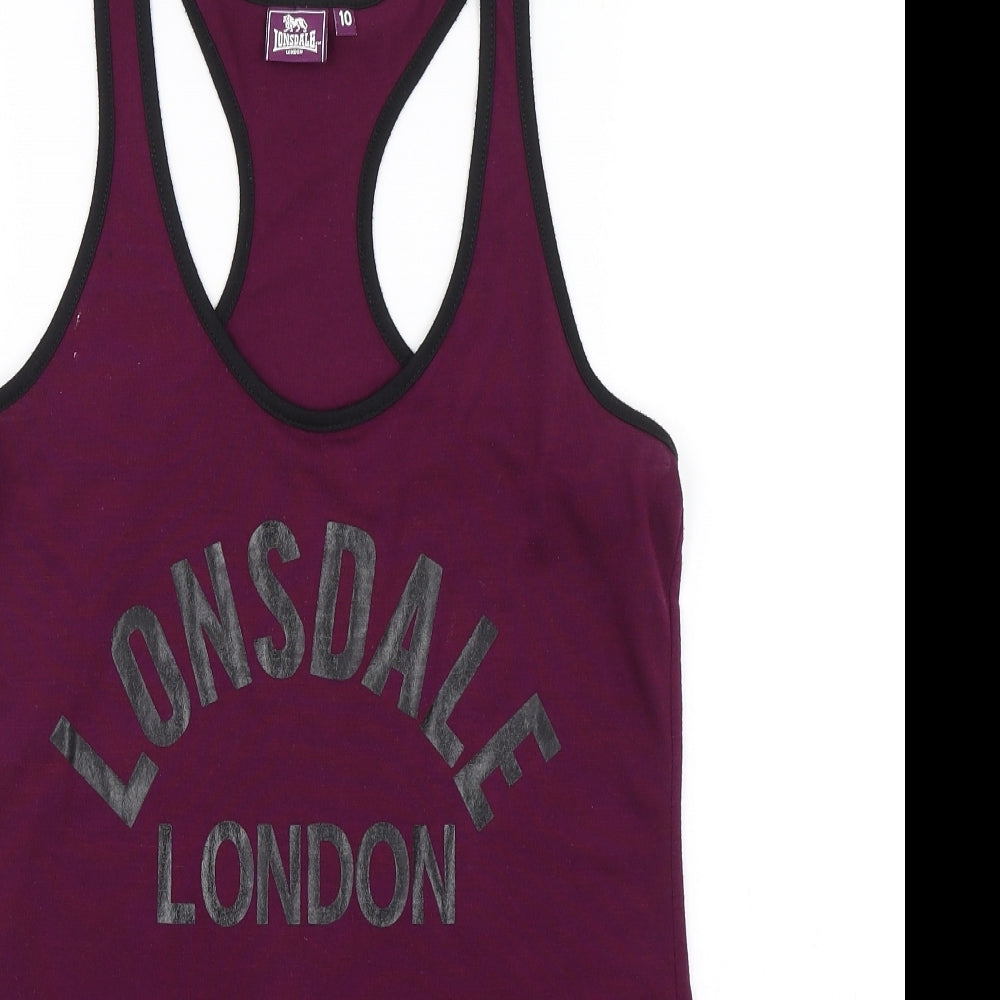 Lonsdale Womens Purple   Basic Tank Size 10