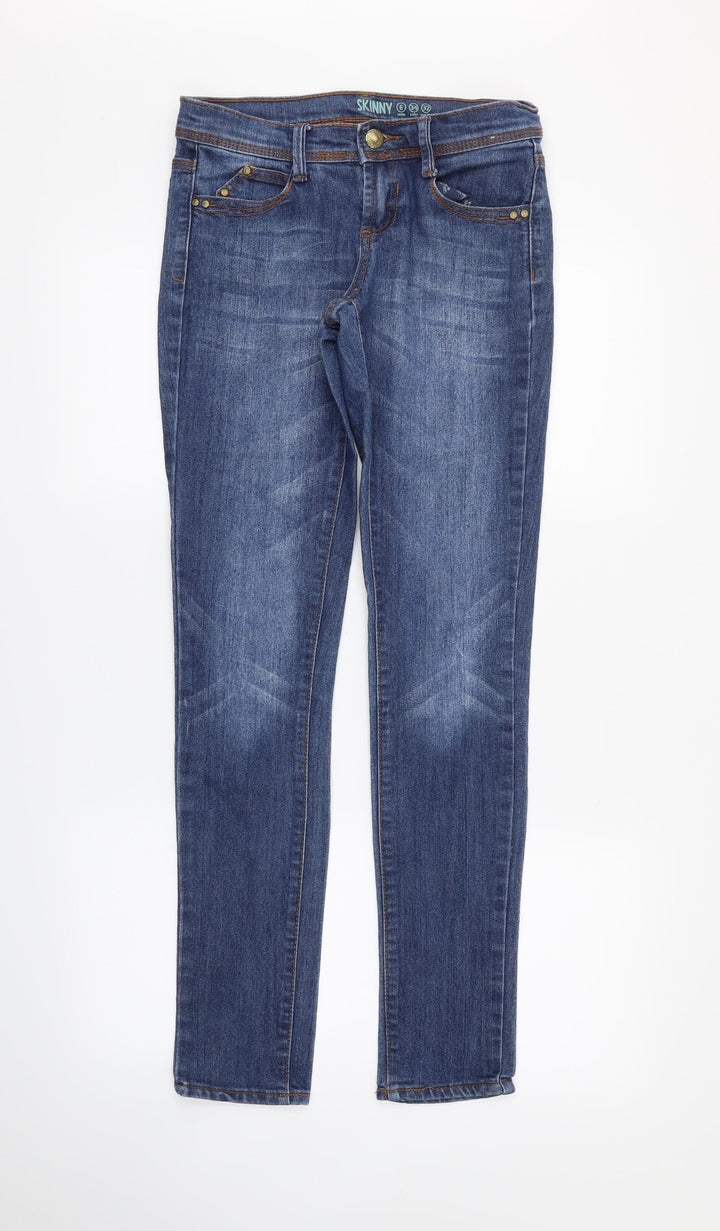 DENIMco Womens Blue   Straight Jeans Size 6 L27 in