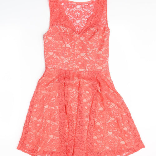 Oasis Womens Pink   Skater Dress  Size 8