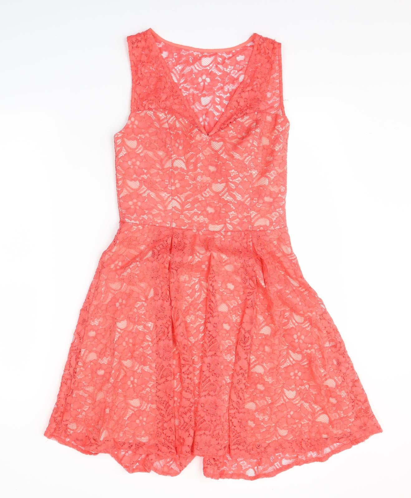 Oasis Womens Pink   Skater Dress  Size 8