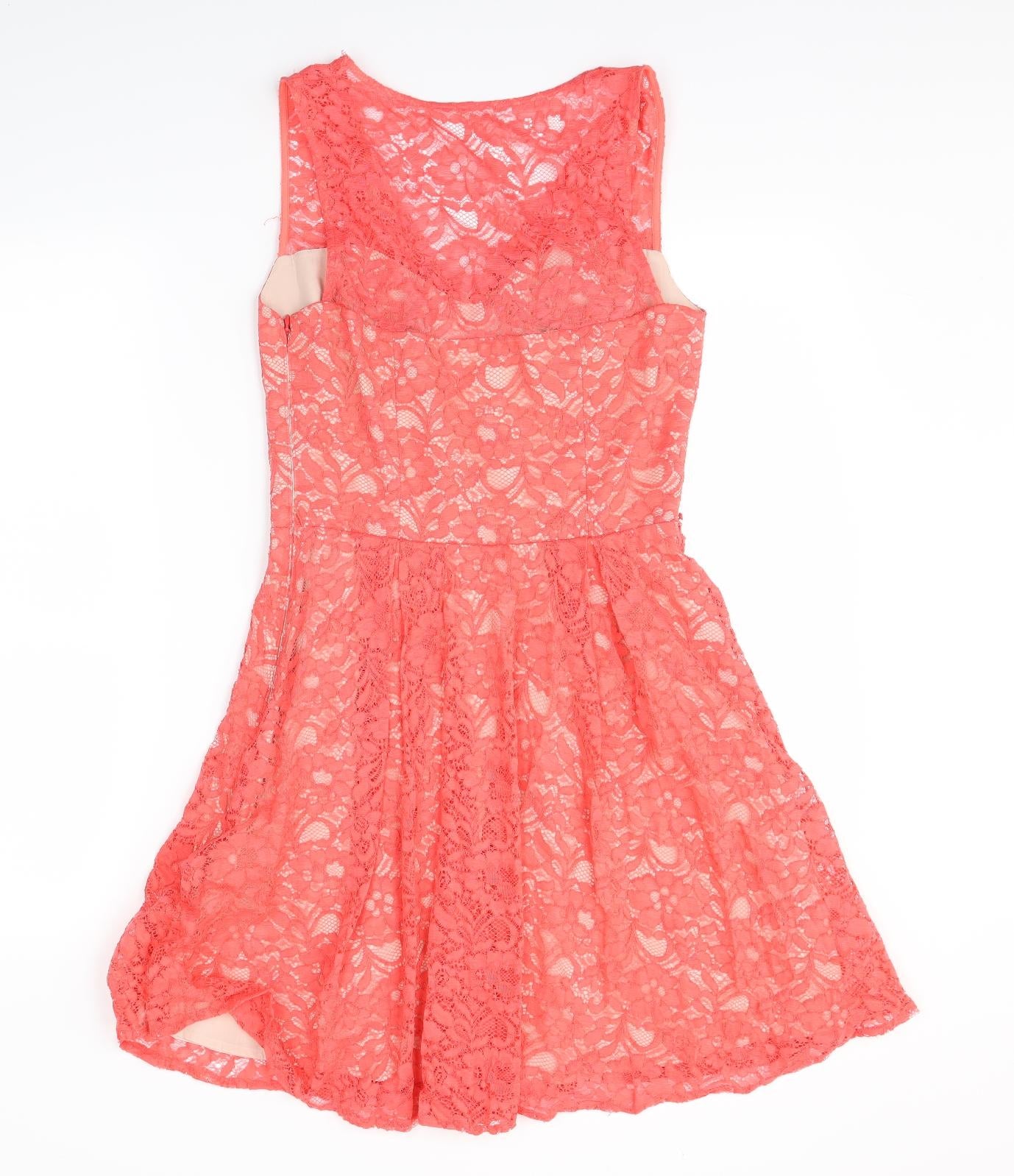 Oasis Womens Pink   Skater Dress  Size 8