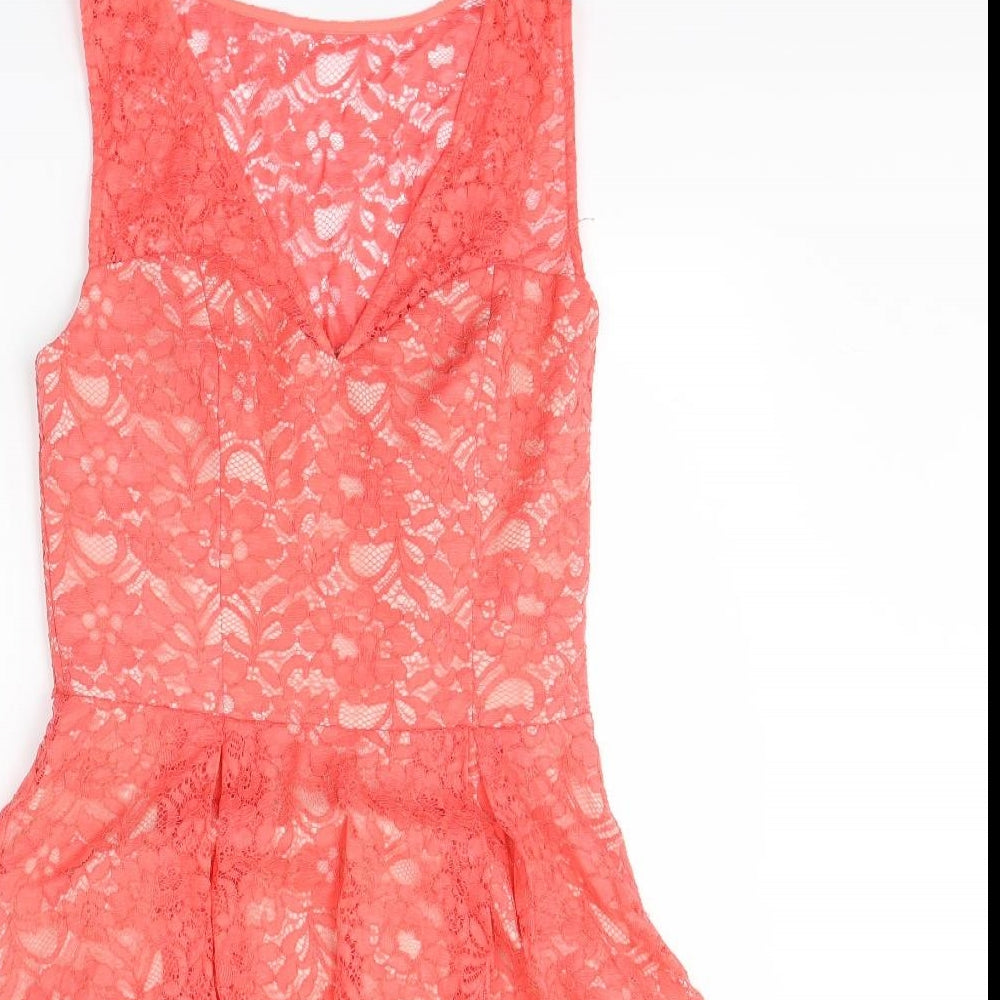 Oasis Womens Pink   Skater Dress  Size 8