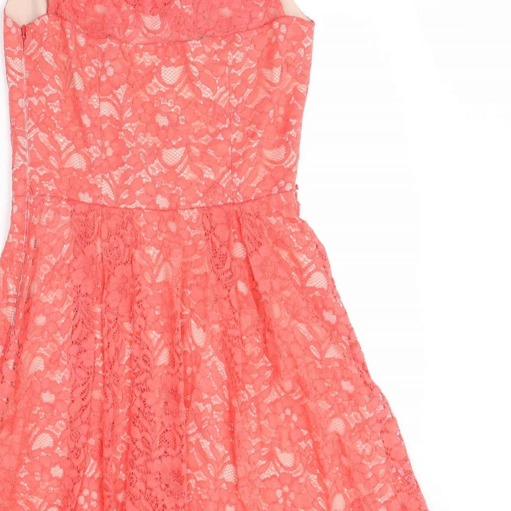 Oasis Womens Pink   Skater Dress  Size 8
