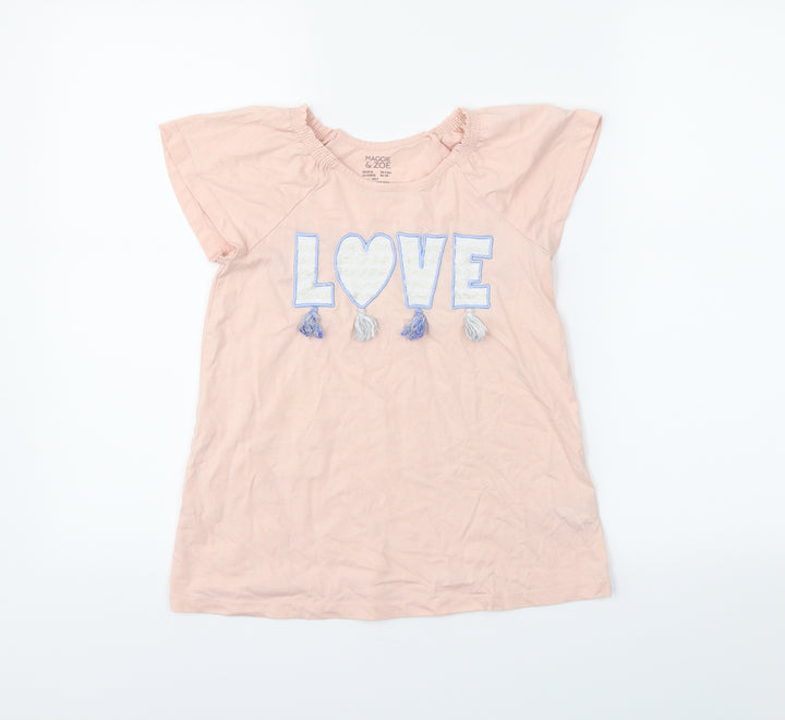 Maggie & Zoe Girls Pink   Basic T-Shirt Size 7-8 Years