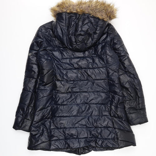 Papaya Womens Blue   Puffer Jacket Coat Size 16