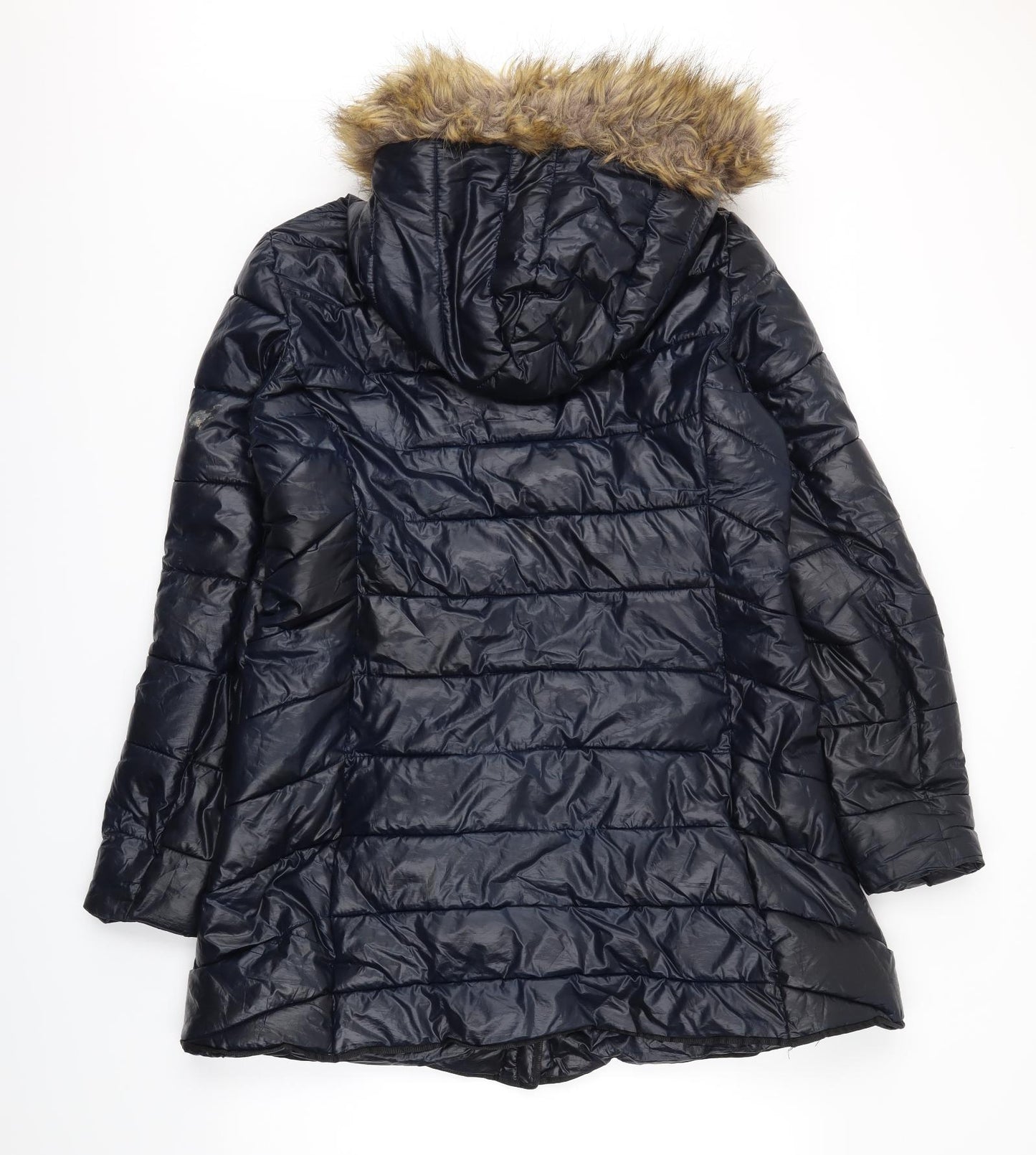 Papaya Womens Blue   Puffer Jacket Coat Size 16
