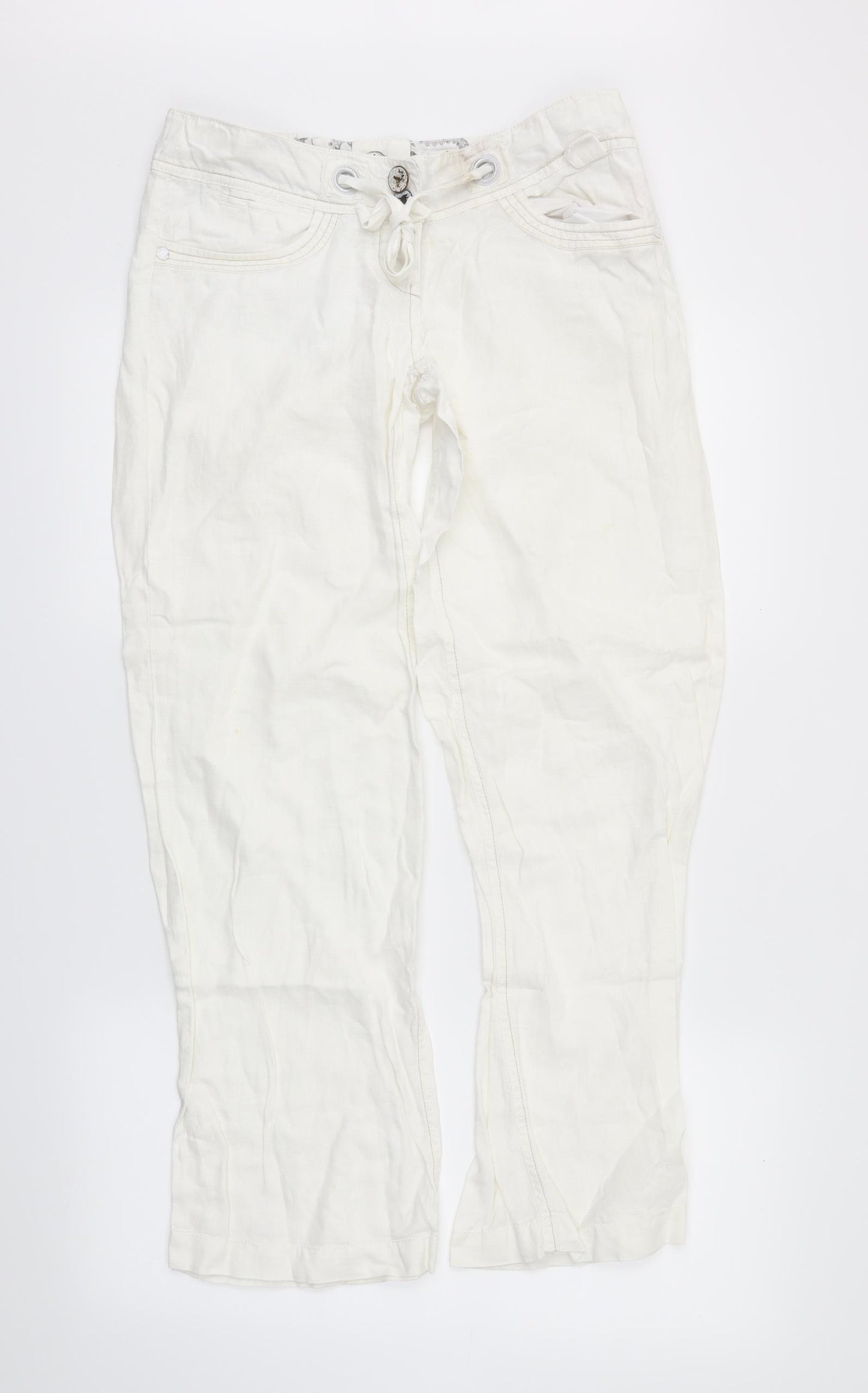 River Island Womens White   Trousers  Size 8 L26 in