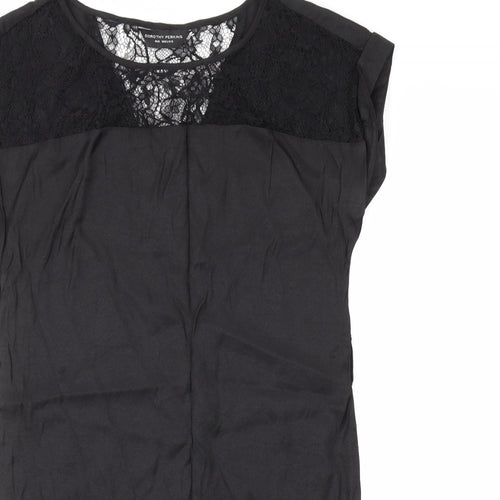 Dorothy Perkins Womens Black   Basic Blouse Size 8