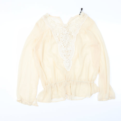 TFNC Womens Beige   Basic Blouse Size S
