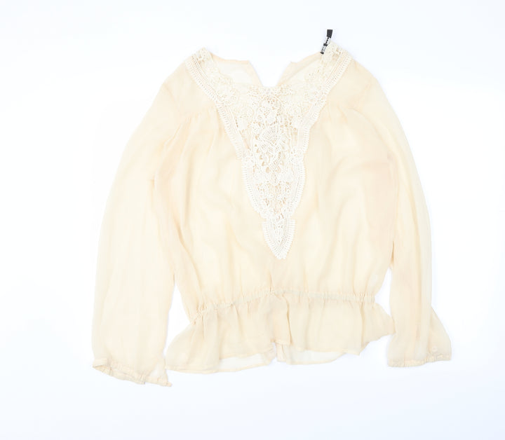 TFNC Womens Beige   Basic Blouse Size S