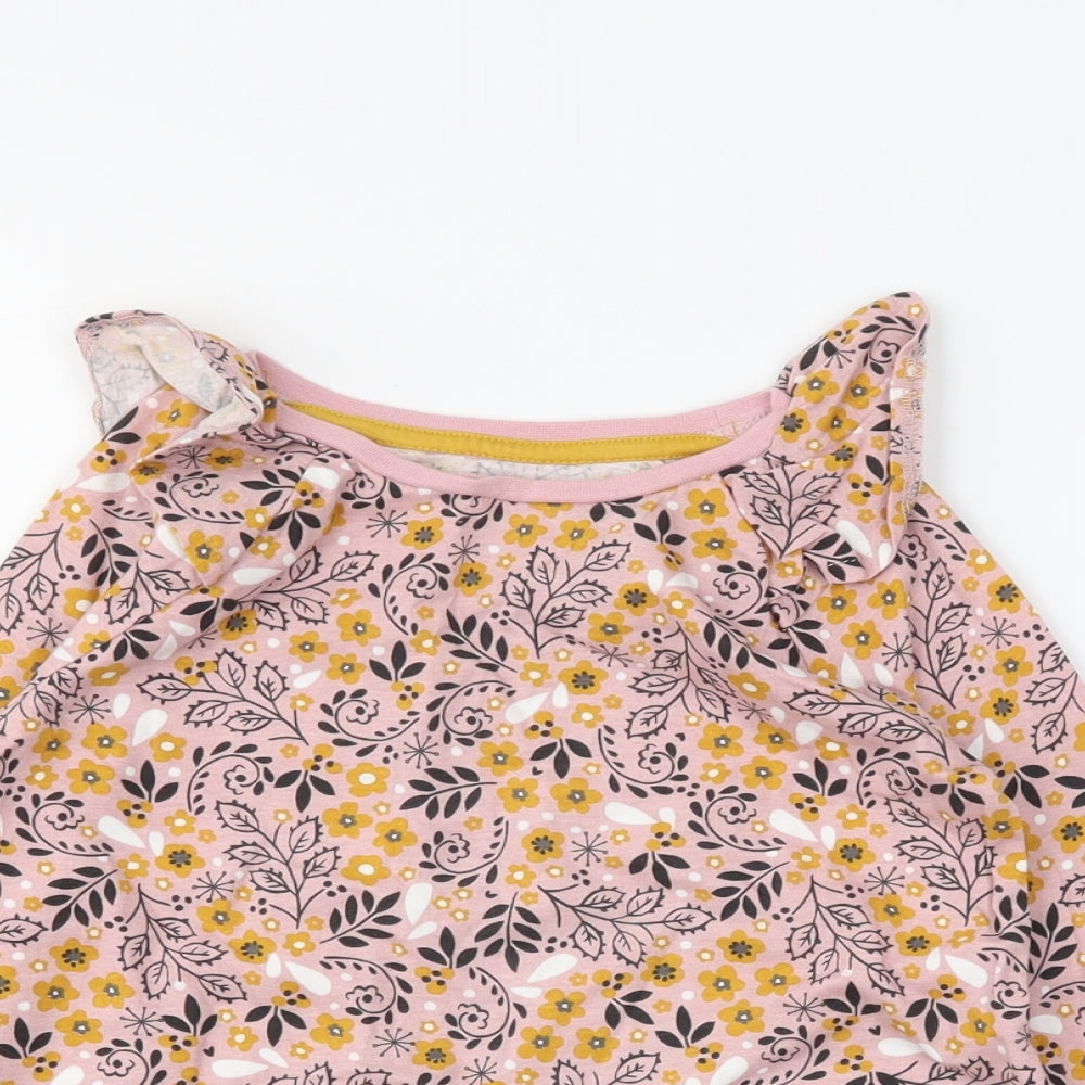 TU Girls Pink Floral  Basic T-Shirt Size 4-5 Years