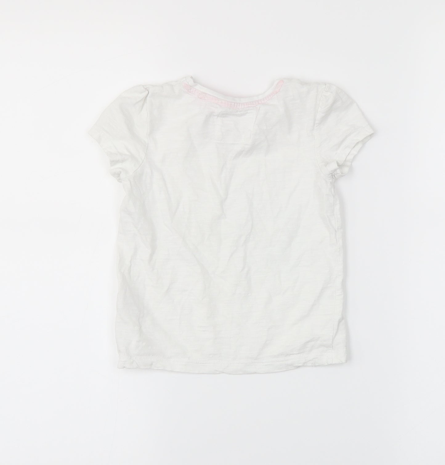 TU Girls White   Basic T-Shirt Size 2-3 Years