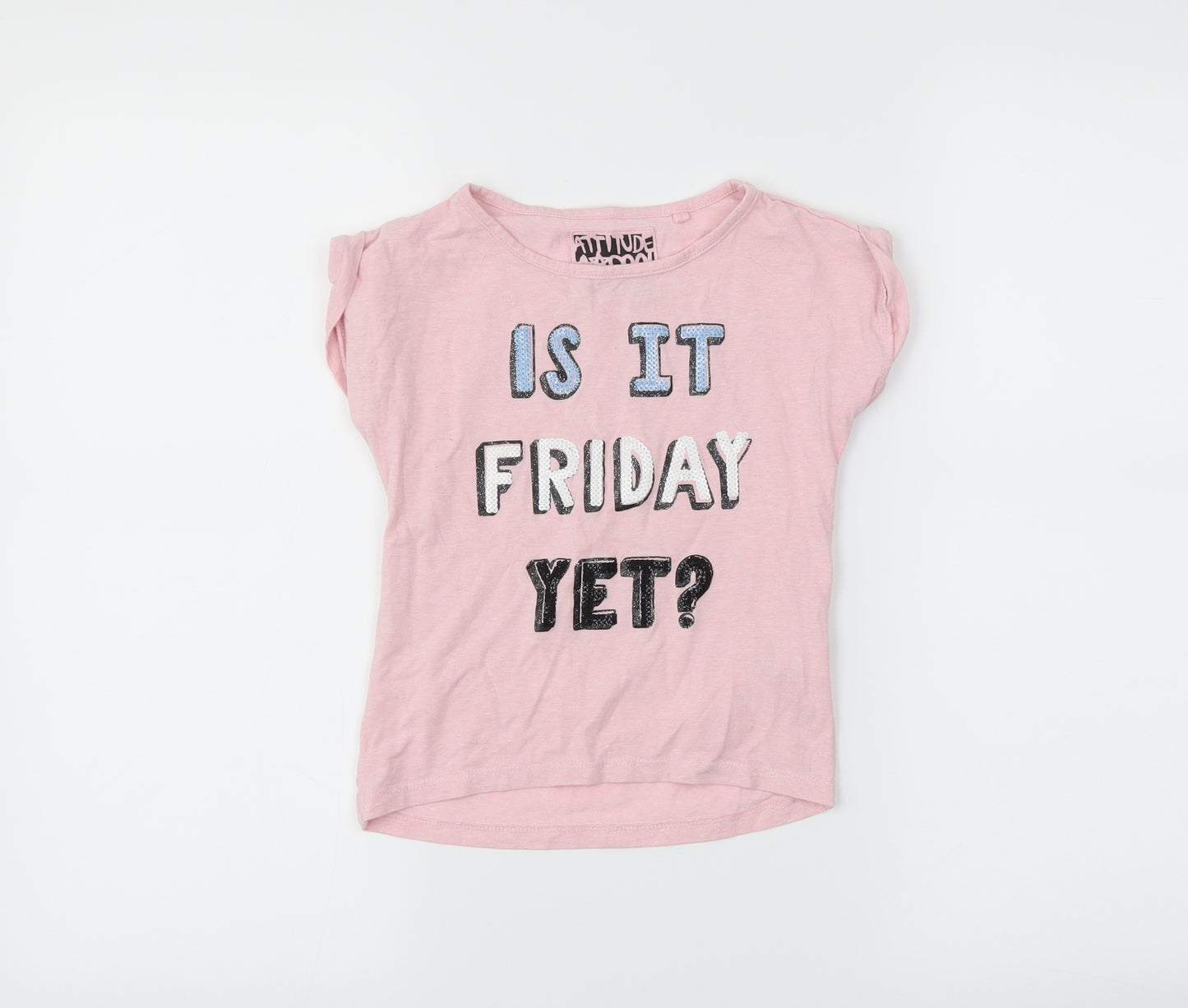 TU Girls Pink   Basic T-Shirt Size 5 Years