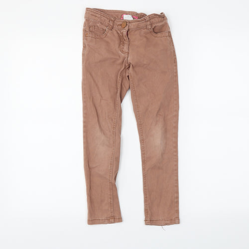 NEXT Girls Brown  Denim Skinny Jeans Size 7 Years