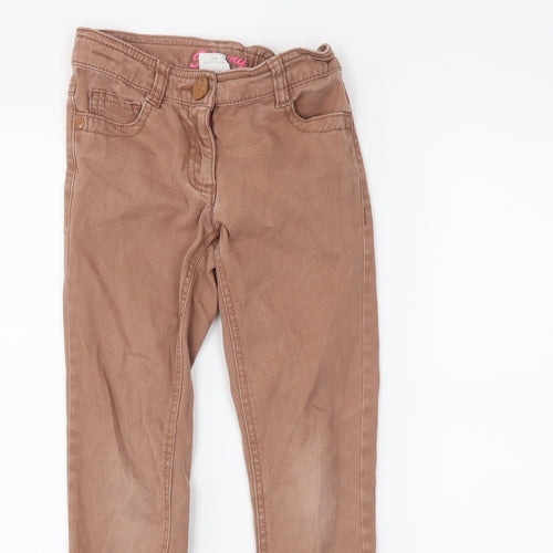 NEXT Girls Brown  Denim Skinny Jeans Size 7 Years
