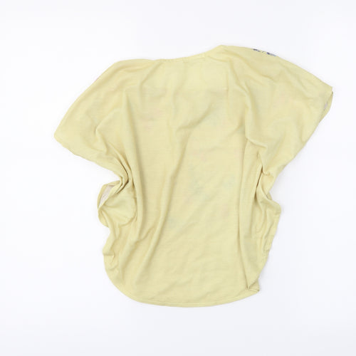 H&M Girls Yellow Floral  Basic T-Shirt Size 7-8 Years  - butterflies