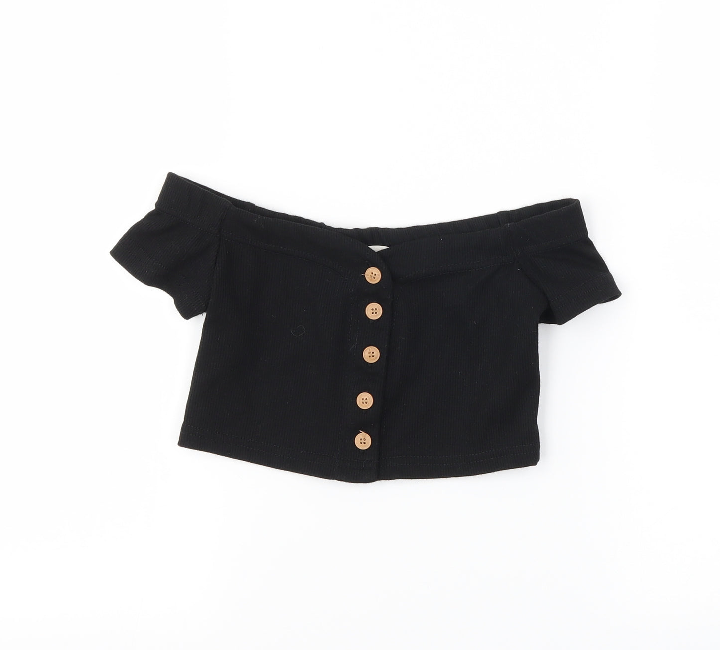 SheIn Girls Black   Cropped Blouse Size 8 Years