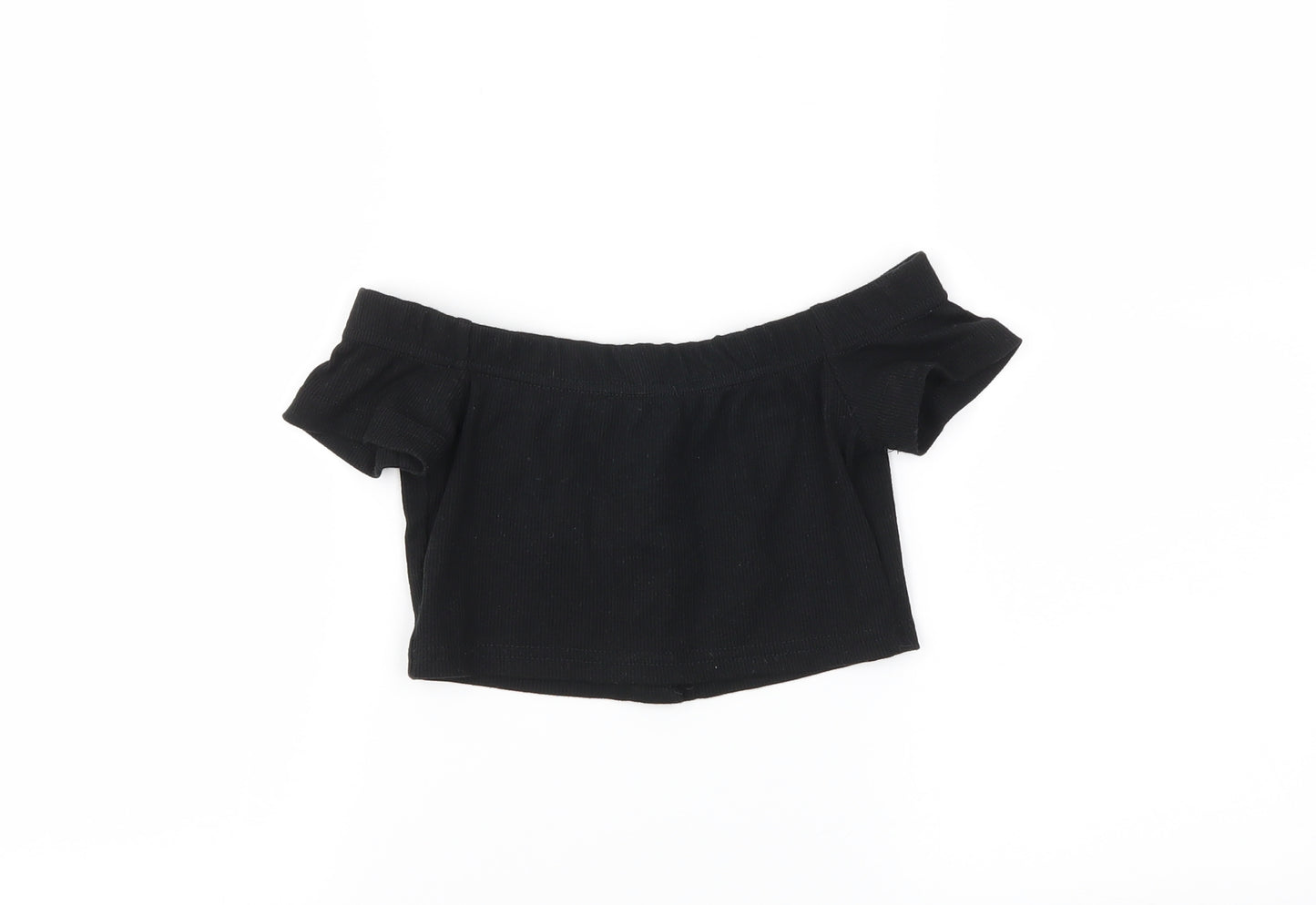 SheIn Girls Black   Cropped Blouse Size 8 Years