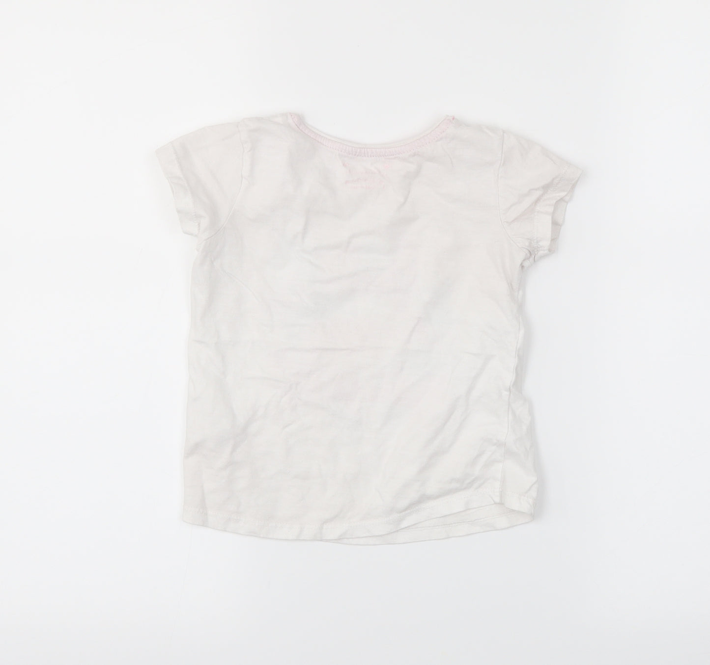 Primark Girls White   Basic T-Shirt Size 5-6 Years