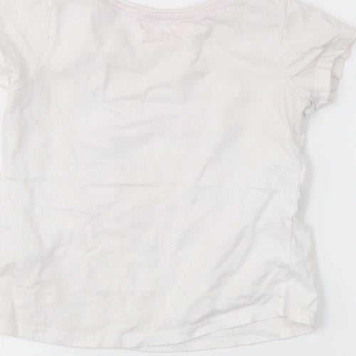 Primark Girls White   Basic T-Shirt Size 5-6 Years