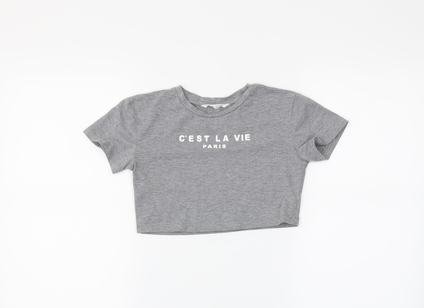SheIn Girls Grey   Pullover T-Shirt Size 6-7 Years