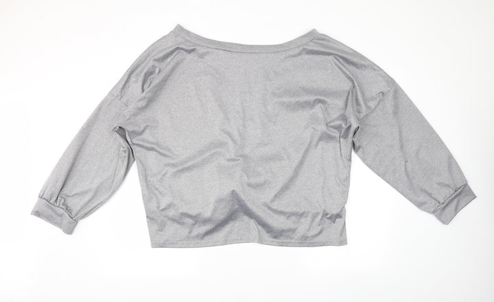 SheIn Womens Grey Pullover Sweatshirt Size 4XL