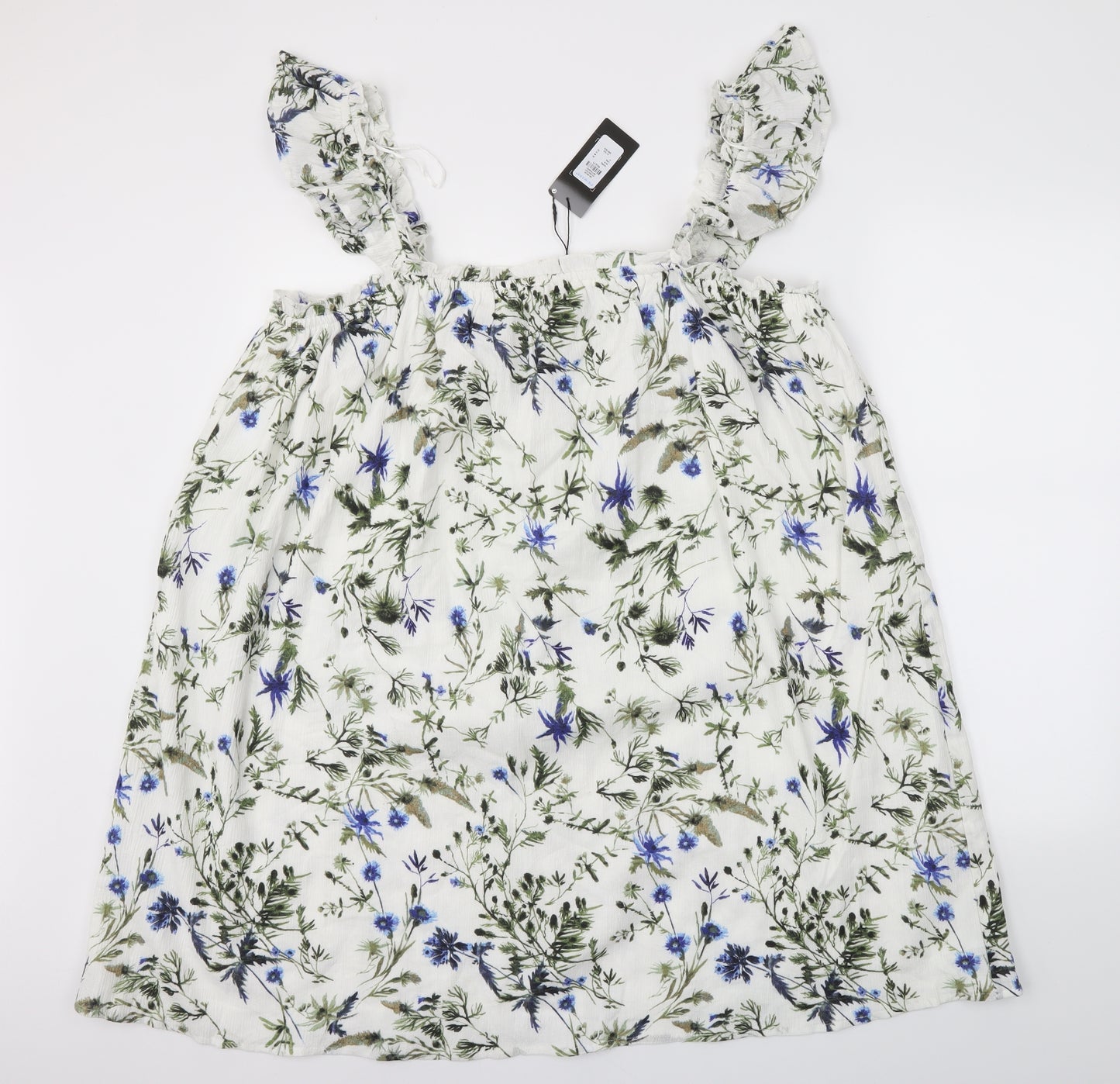 Primark Womens White Floral  Basic Blouse Size 20