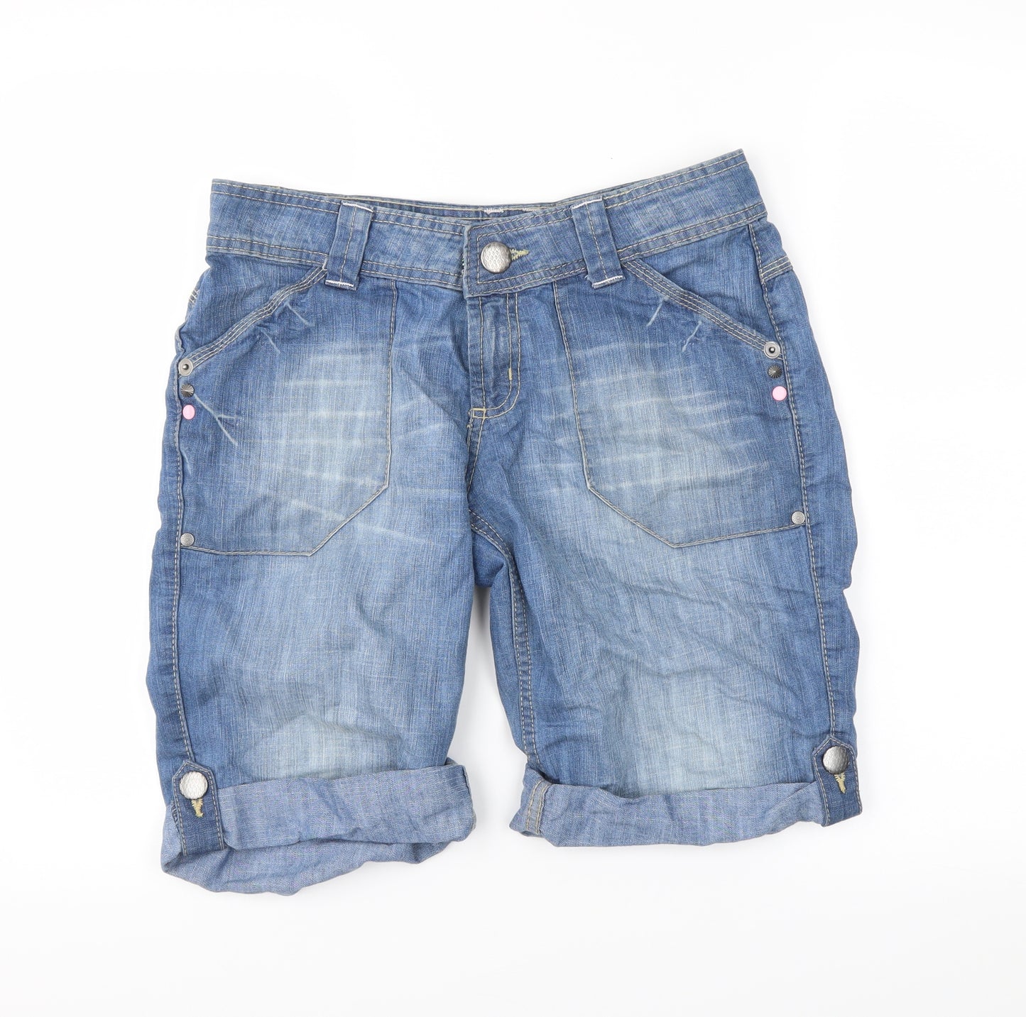DenimCo Womens Blue  Denim Bermuda Shorts Size 10