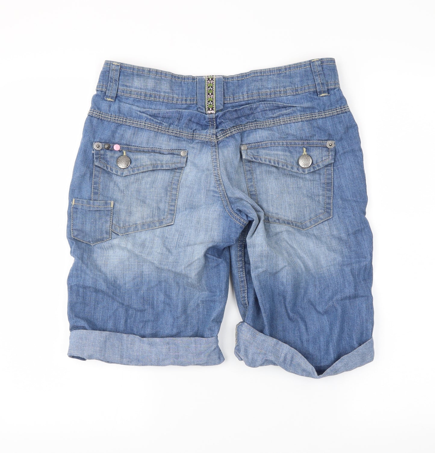 DenimCo Womens Blue  Denim Bermuda Shorts Size 10