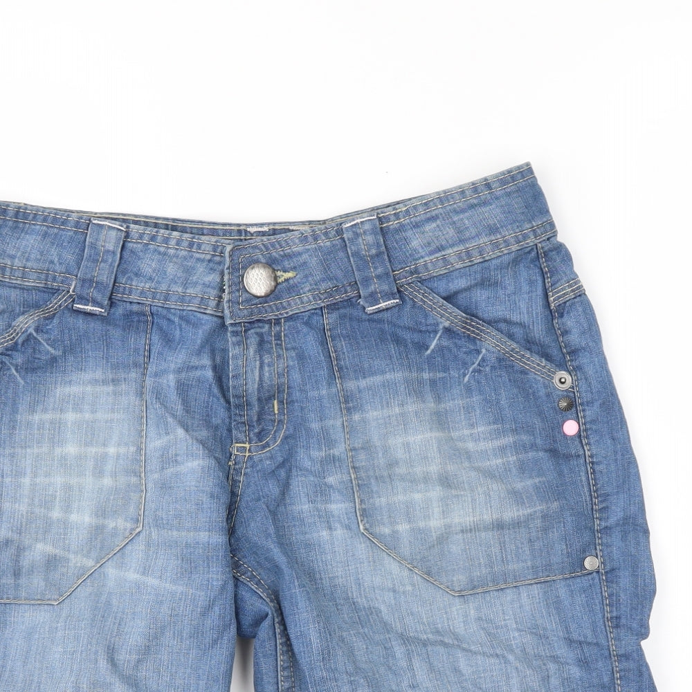 DenimCo Womens Blue  Denim Bermuda Shorts Size 10
