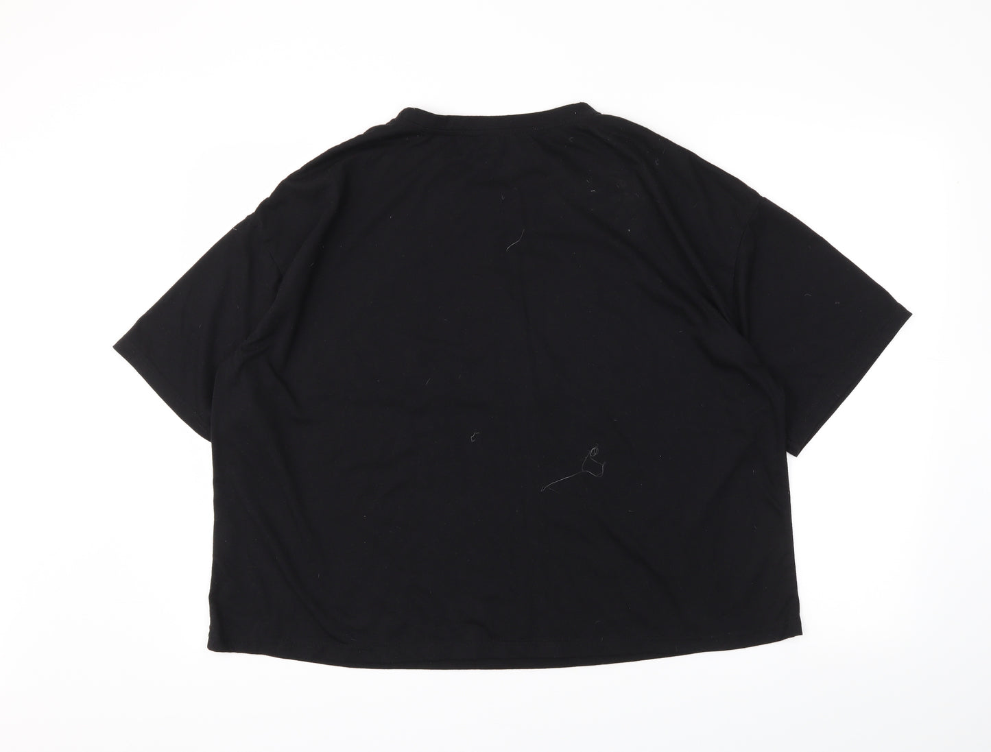 Preworn Womens Black   Cropped T-Shirt Size 4XL