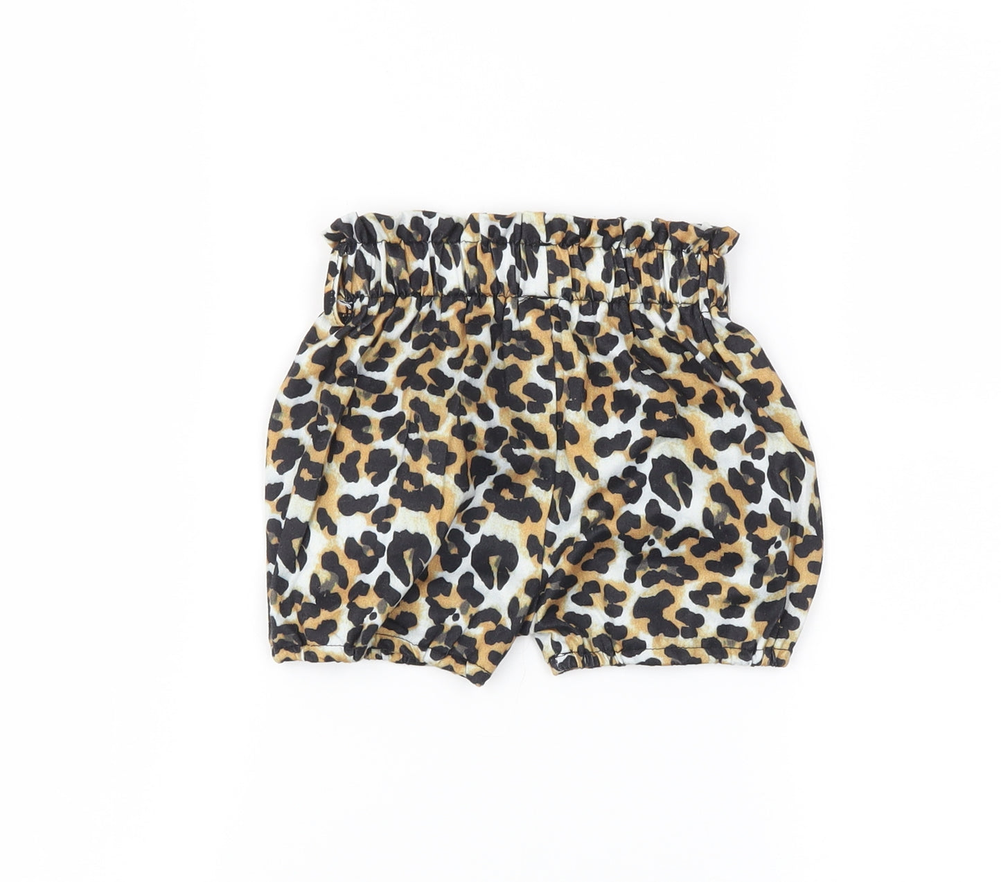 SheIn Girls Brown Animal Print  Cropped Trousers Size 3-6 Months