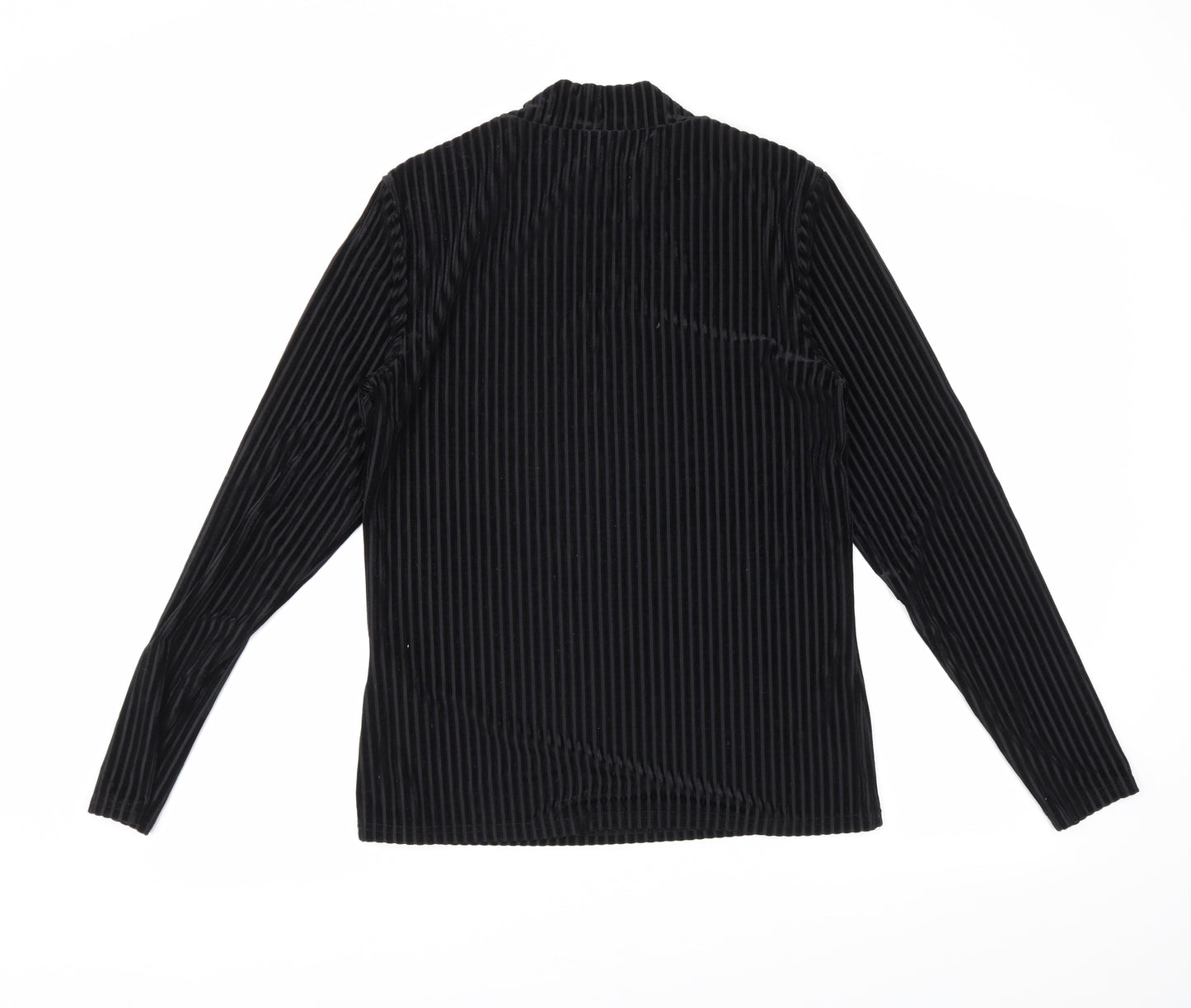 Noisy may Womens Black Striped  Basic Blouse Size L