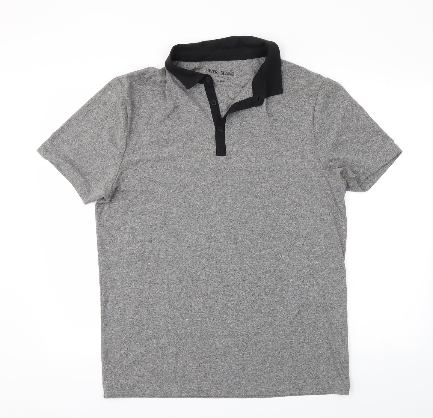 River Island Mens Grey    Polo Size XL