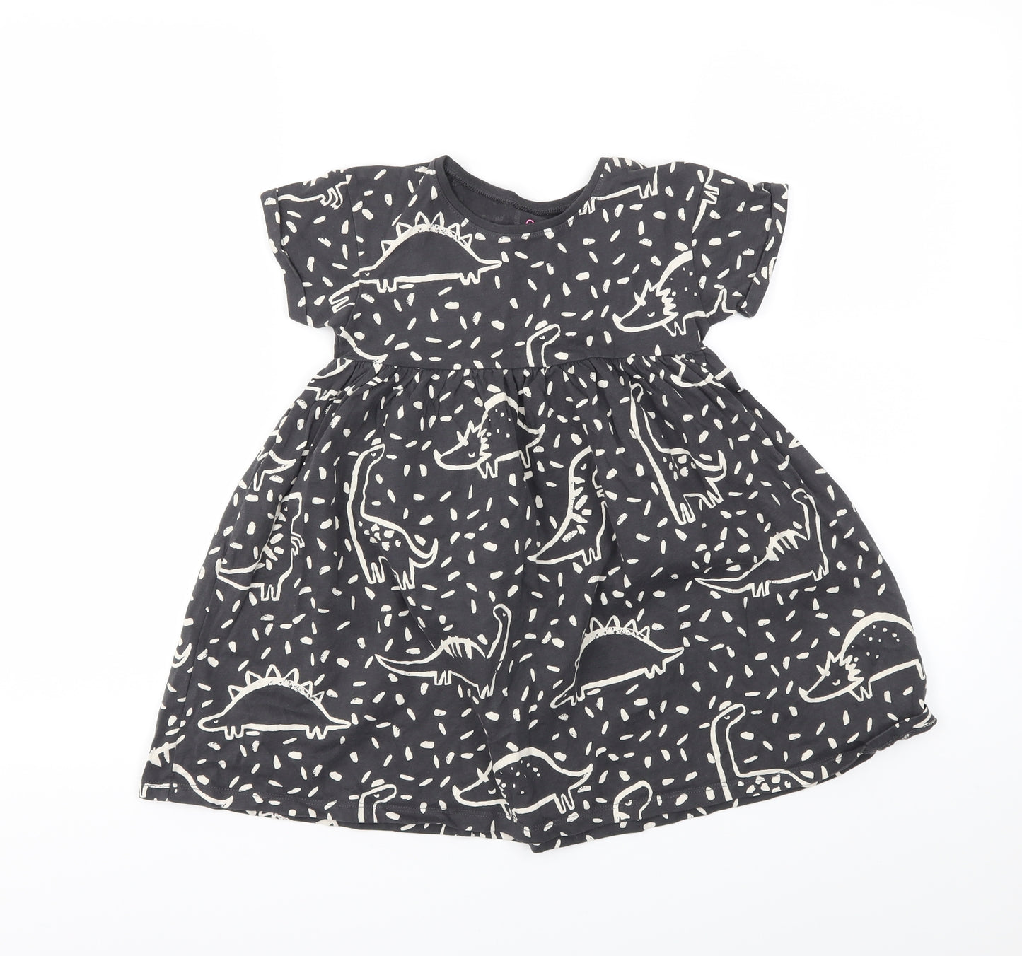 NEXT Girls Grey   T-Shirt Dress  Size 5-6 Years