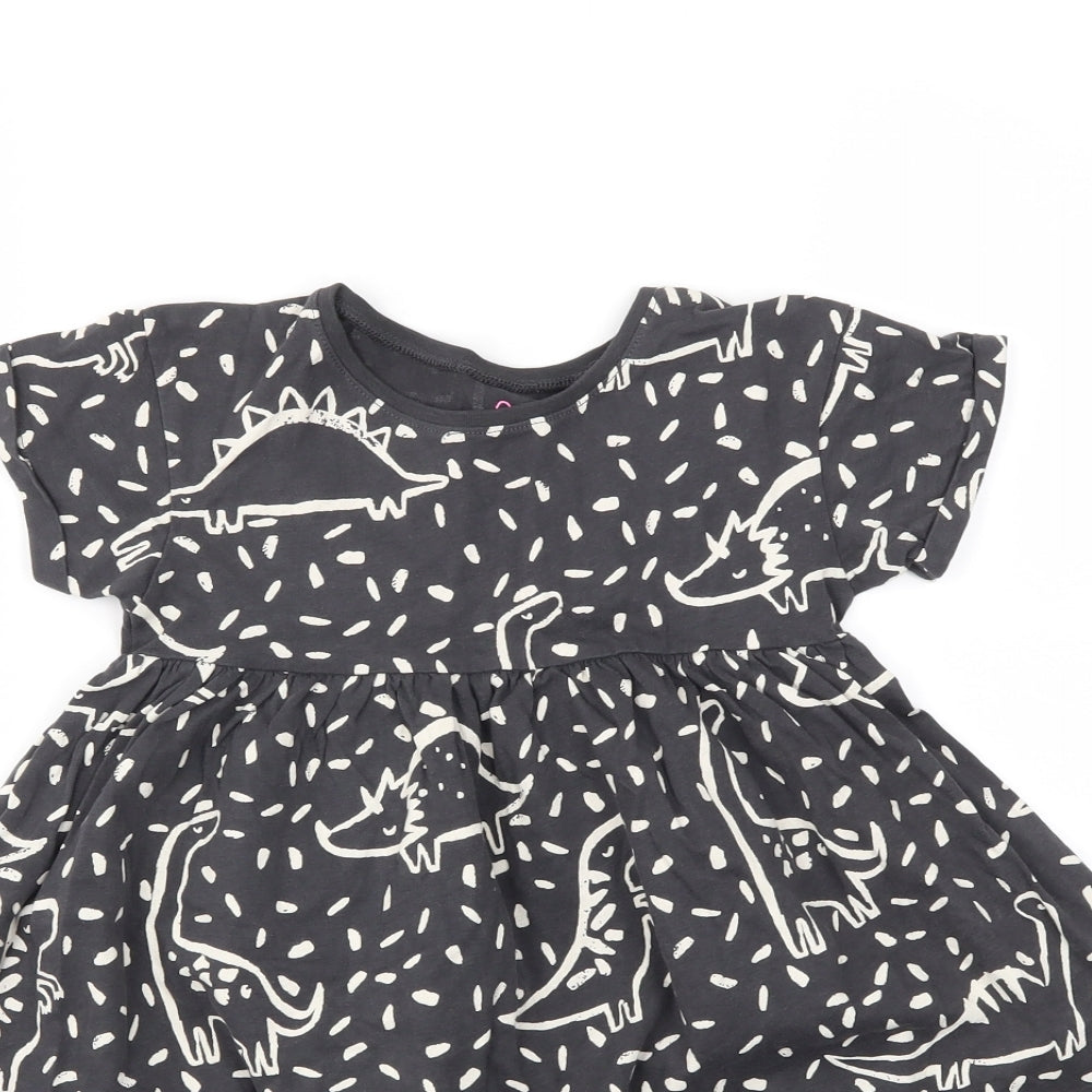 NEXT Girls Grey   T-Shirt Dress  Size 5-6 Years