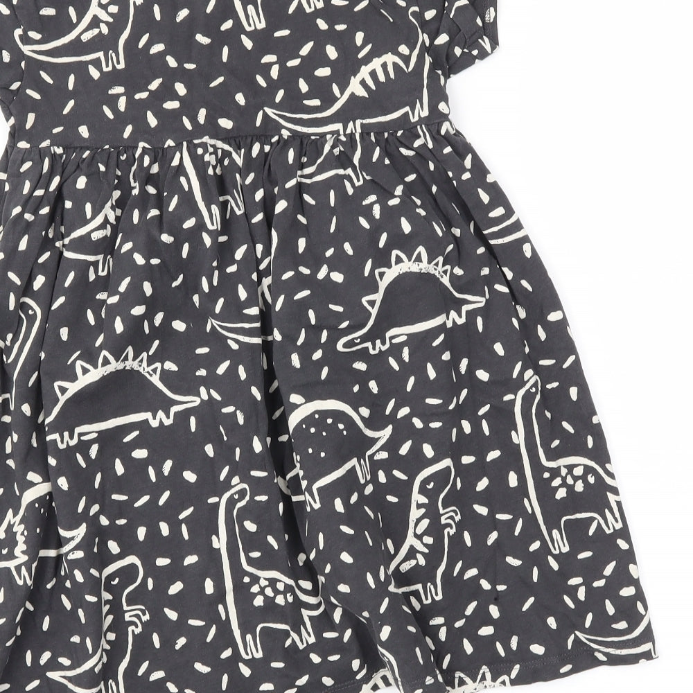 NEXT Girls Grey   T-Shirt Dress  Size 5-6 Years