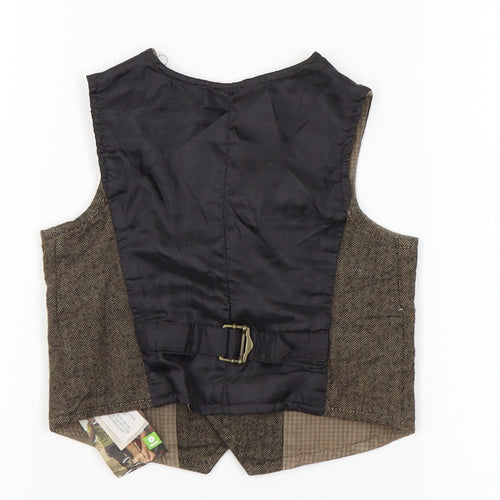 zara kids Boys Brown Herringbone   Button-Up Size 3-4 Years