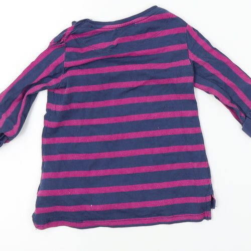 F&F Girls Purple Striped  A-Line  Size 12-18 Months