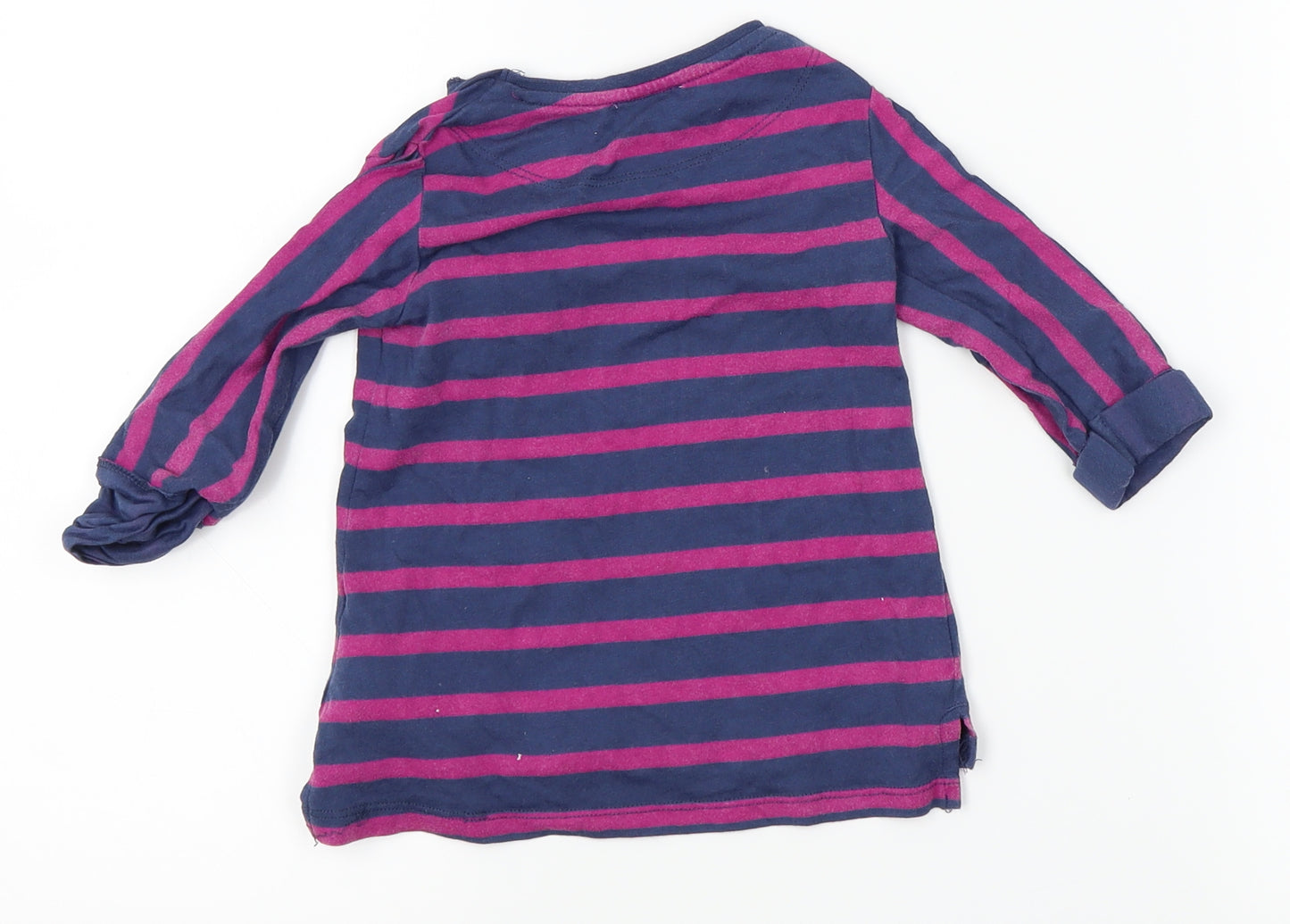 F&F Girls Purple Striped  A-Line  Size 12-18 Months