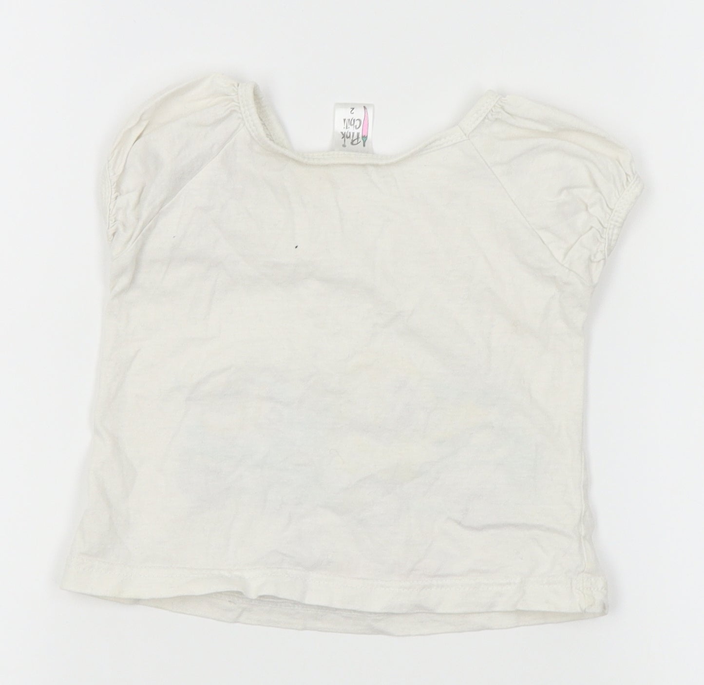 Pink Chili Girls White   Basic Blouse Size 2 Years  - train