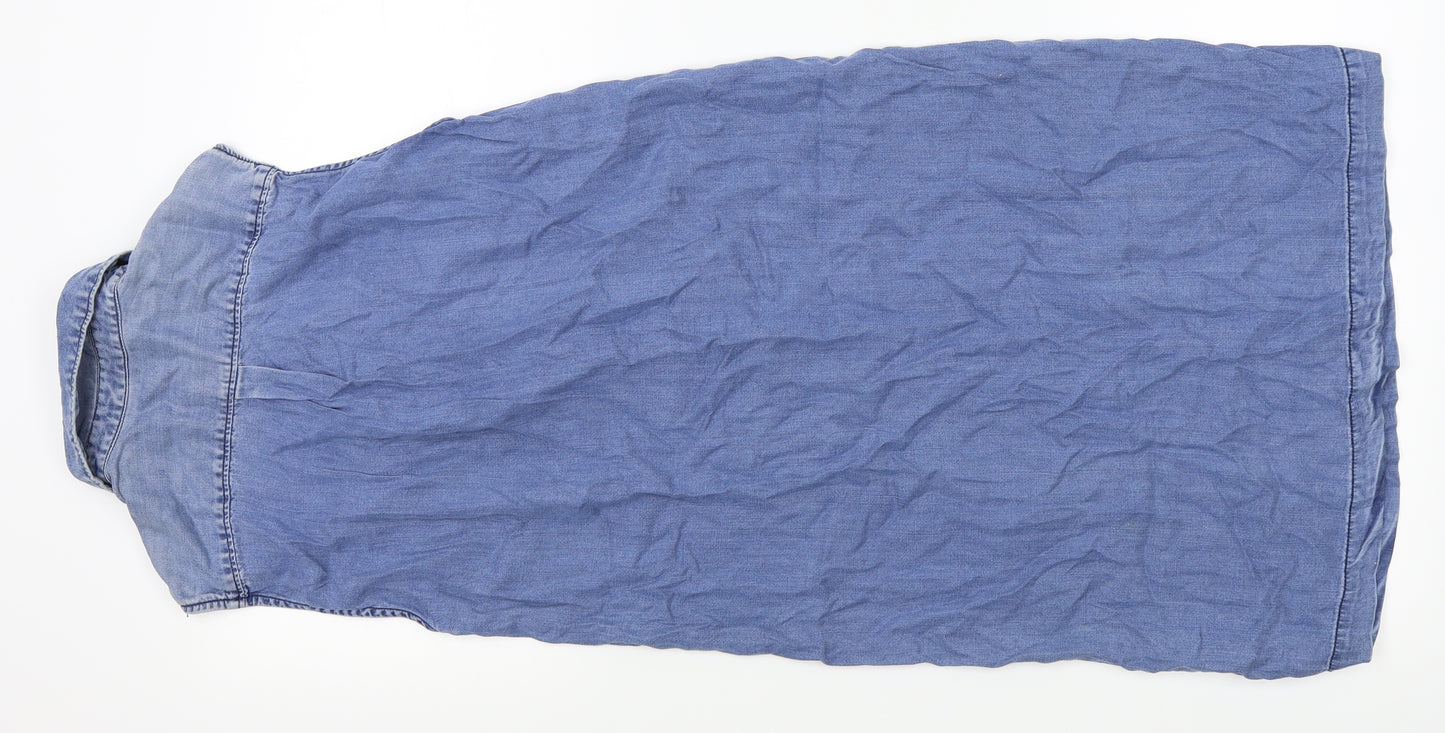 Denim CO Womens Blue  Denim A-Line  Size 8