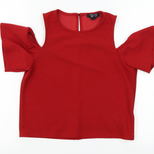 New Look Girls Red   Basic Blouse Size 14-15 Years  - shoulderless