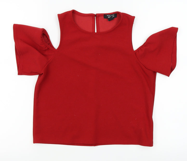 New Look Girls Red   Basic Blouse Size 14-15 Years  - shoulderless