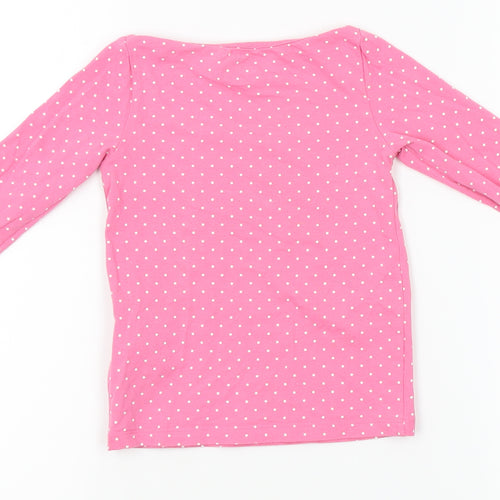 H&M Girls Pink Polka Dot  Top Pyjama Top Size 2-3 Years
