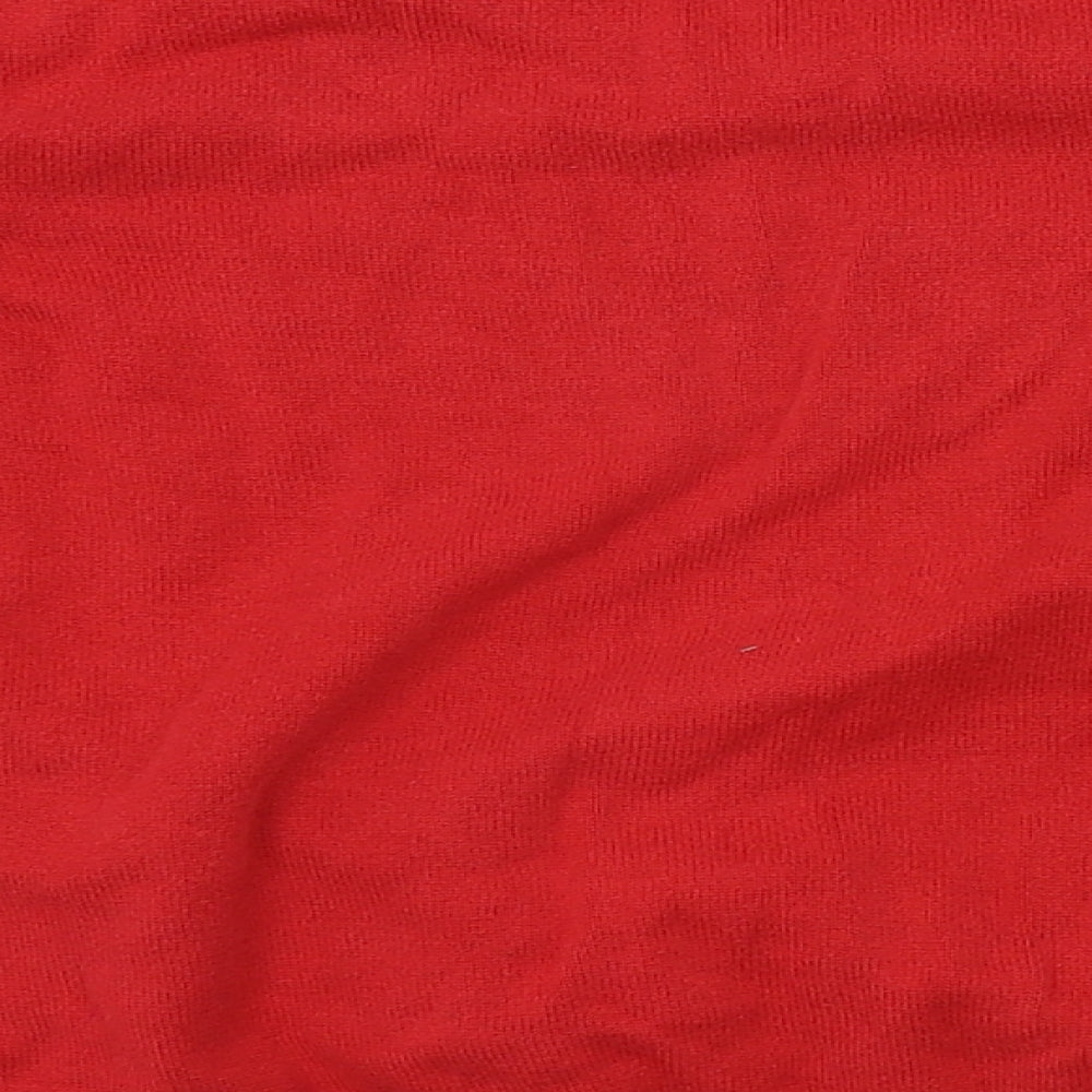 Debenhams Boys Red  Knit Pullover Jumper Size 9-10 Years