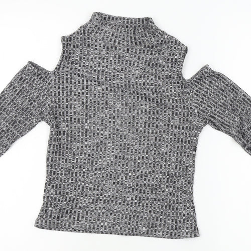 Innocence Womens Grey  Knit Pullover Jumper Size 10  - shoulderless