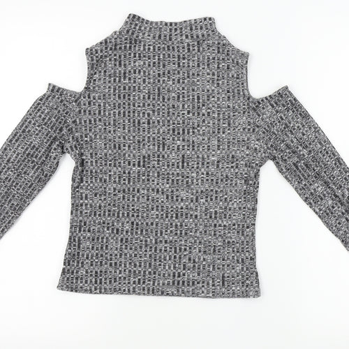 Innocence Womens Grey  Knit Pullover Jumper Size 10  - shoulderless
