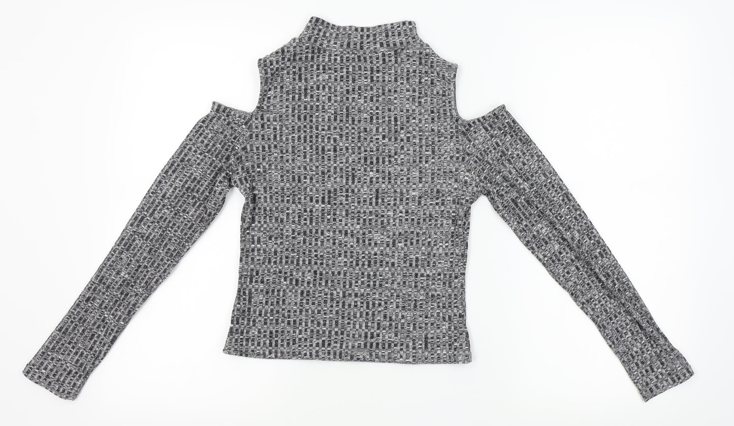 Innocence Womens Grey  Knit Pullover Jumper Size 10  - shoulderless