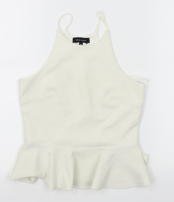 New Look Womens White   Basic Blouse Size 10